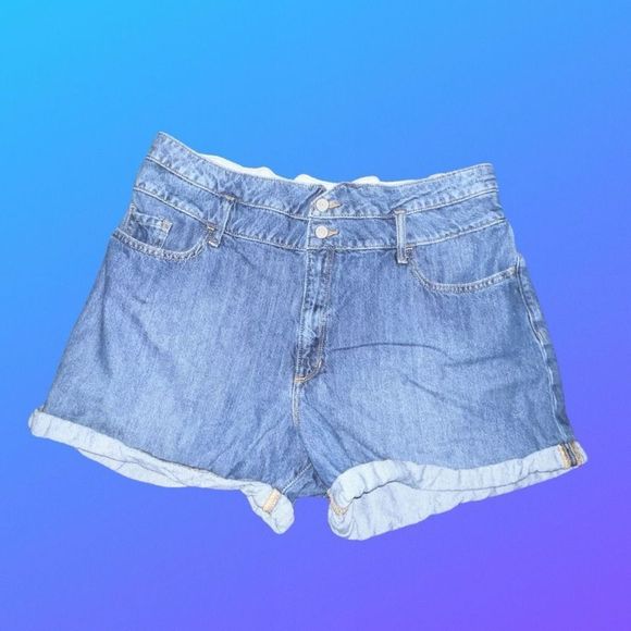 Plus Size Banana Republic Paperbag Denim Shorts Size 18 Waist 36” #37 - Picture 1 of 3